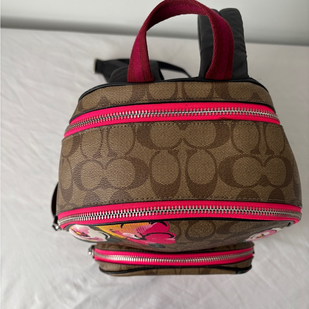 COACH Court Backpack in Signature Canvas with Vintage Rose Print - Picture 11 of 11